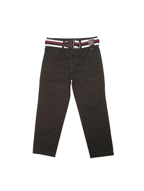 brown cotton blend chinos - 15611881 - Zoom Image - 1
