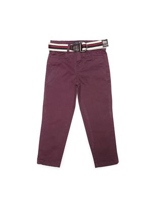 purple cotton blend chinos - 15611882 - Standard Image - 1