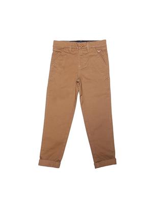 brown cotton blend chinos - 15611883 - Standard Image - 1