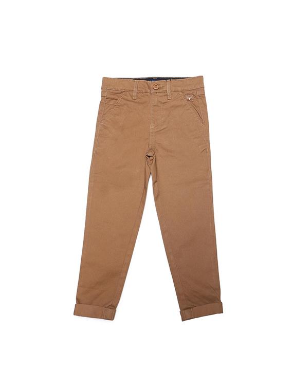 brown cotton blend chinos - 15611883 - Zoom Image - 1