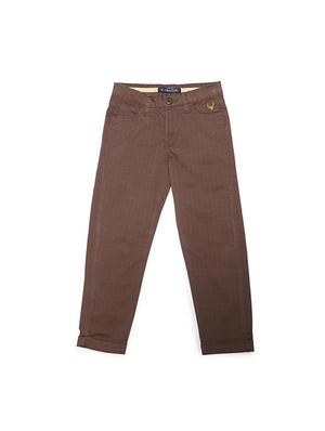 brown cotton blend chinos - 15611884 - Standard Image - 1