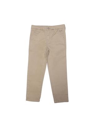beige cotton blend chinos - 15611885 - Standard Image - 1