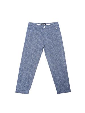 blue cotton blend chinos - 15611886 - Standard Image - 1