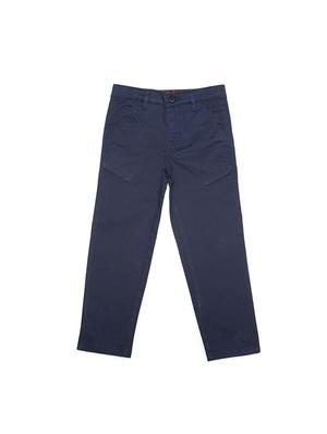 blue cotton blend chinos - 15611887 - Standard Image - 1