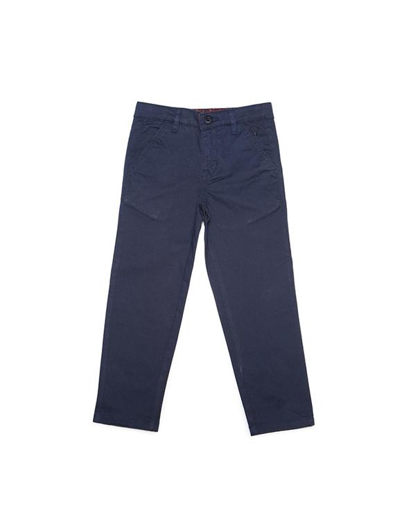 blue cotton blend chinos - 15611887 - Zoom Image - 1