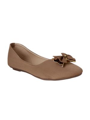 tan slip on ballerinas - 15612057 - Standard Image - 1