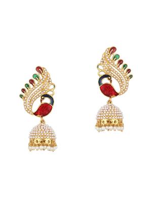 multi colored gold tone jhumka - 15612411 - Standard Image - 1