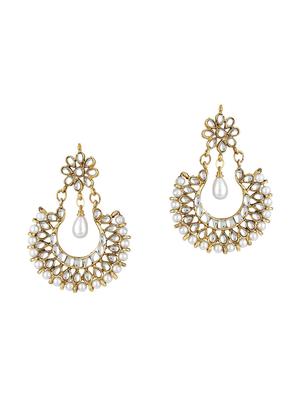 Gold Tone Kundan Earrings - 15612422 - Standard Image - 1