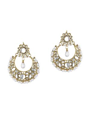 Gold Tone Kundan Earrings - 15612423 - Standard Image - 1