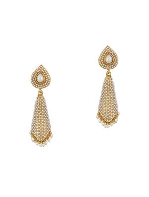 Gold Tone Pearl Inspired Earrings - 15612426 - Standard Image - 1