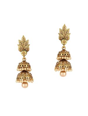 Gold Tone Jhumka - 15612448 - Standard Image - 1