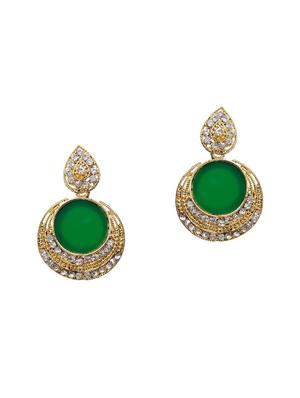 Green Gold Tone Earrings - 15612464 - Standard Image - 1