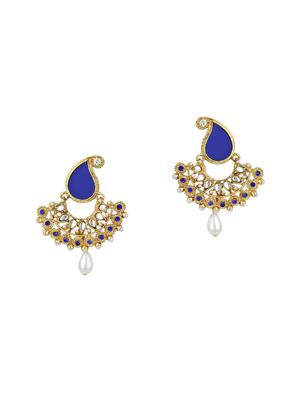 blue gold tone earrings - 15612475 - Standard Image - 1