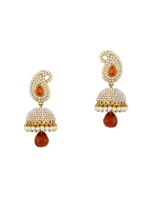 gold tone jhumka - 15612489 -  Standard Image - 0