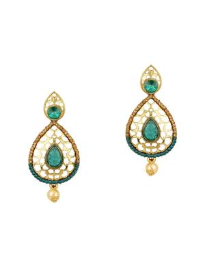 Green Gold Tone Earrings - 15612492 - Standard Image - 1