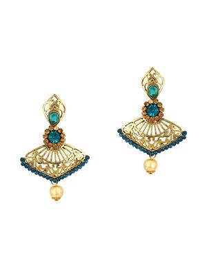 Green Gold Tone Earrings - 15612496 - Standard Image - 1