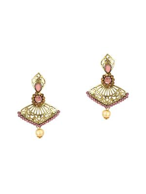 pink gold tone earrings - 15612497 - Standard Image - 1