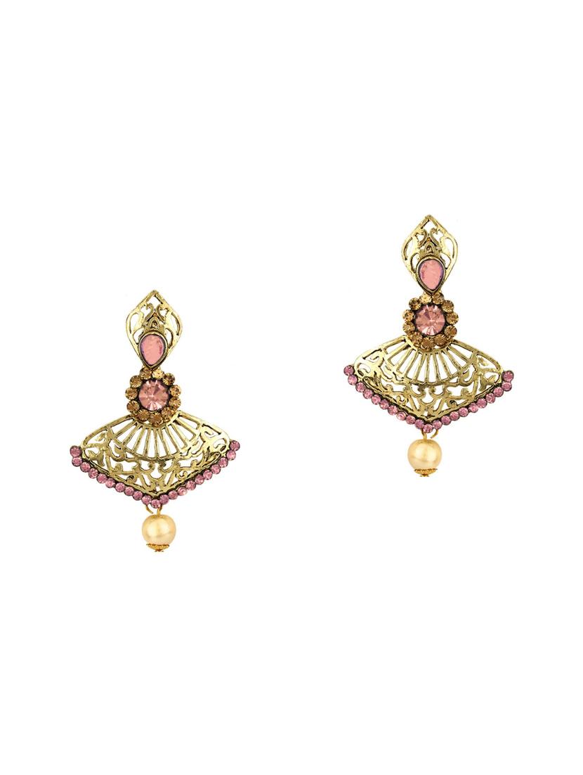 pink gold tone earrings - 15612497 - Zoom Image - 1