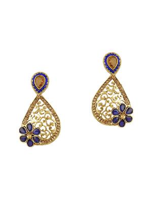 blue gold tone earrings - 15612499 - Standard Image - 1