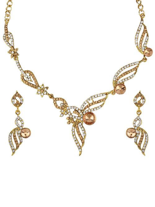 Gold Tone Necklace & Earrings Set - 15612530 - Standard Image - 1