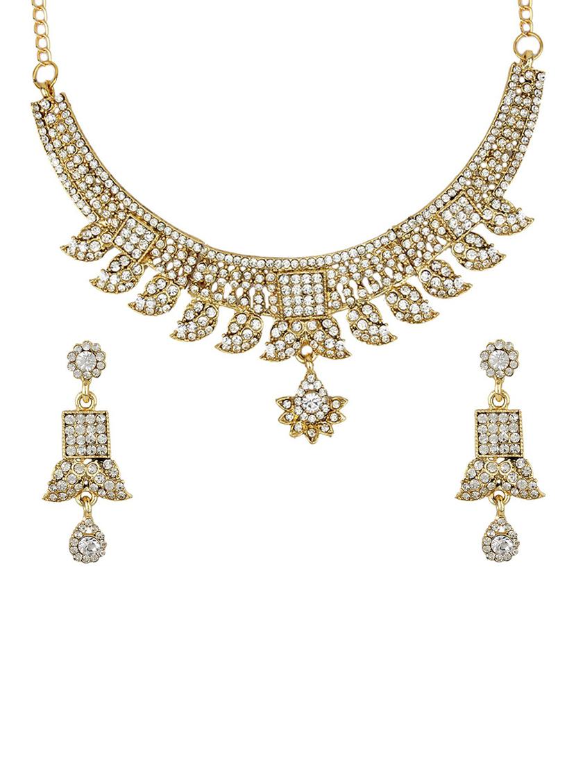 Gold Tone Necklace & Earrings Set - 15612534 - Zoom Image - 1