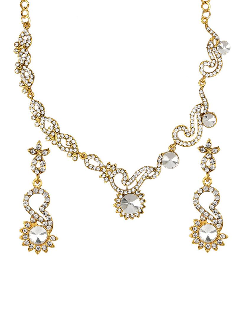 Gold Tone Necklace & Earrings Set - 15612535 - Zoom Image - 1
