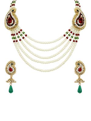 brown Gold Tone Necklace & Earrings Set - 15612549 - Standard Image - 1