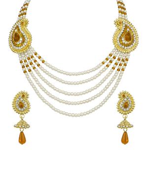 Gold Tone Necklace & Earrings Set - 15612551 - Standard Image - 1