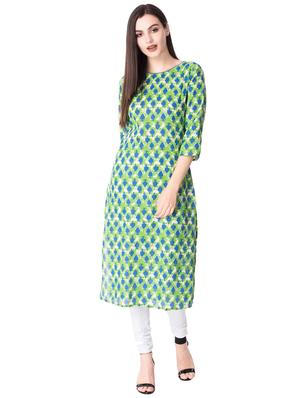Printed straight kurta - 15612641 - Standard Image - 1