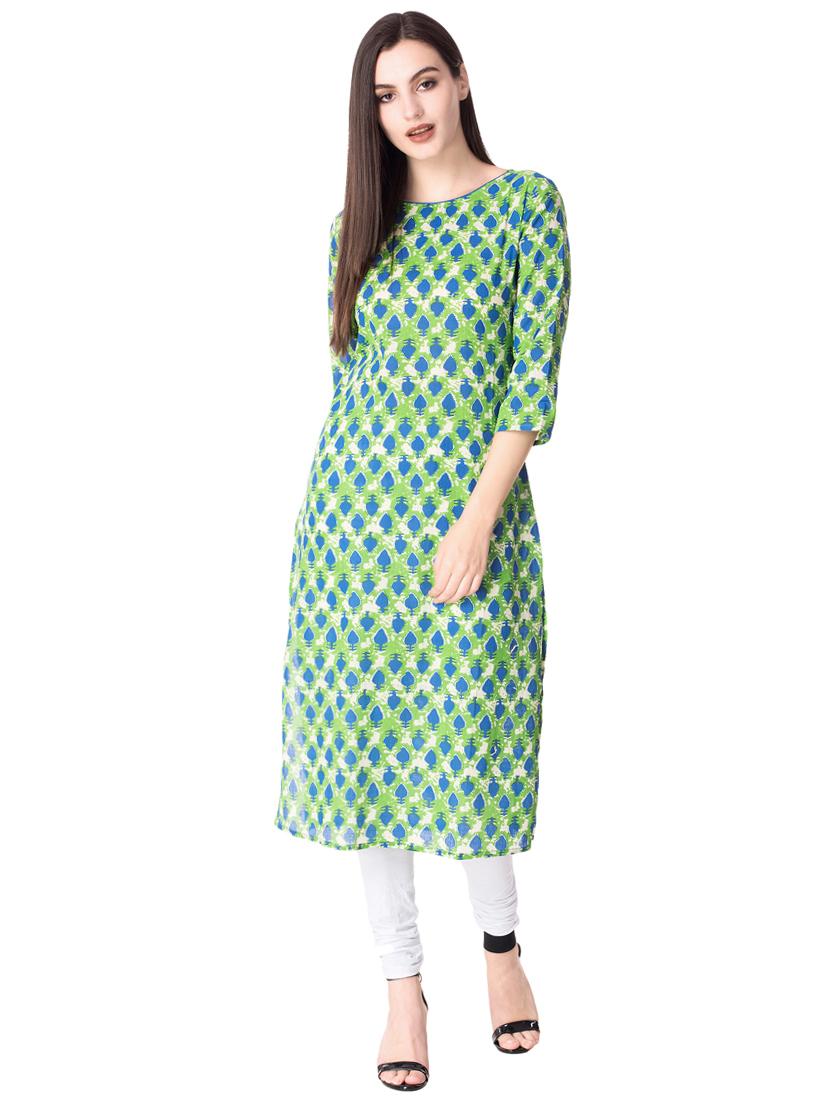 Printed straight kurta - 15612641 - Zoom Image - 1