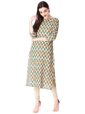 Printed straight kurta - 15612642 - Standard Image - 1