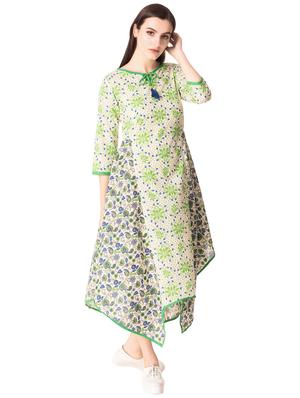 Printed asymmetric dress - 15612644 - Standard Image - 1