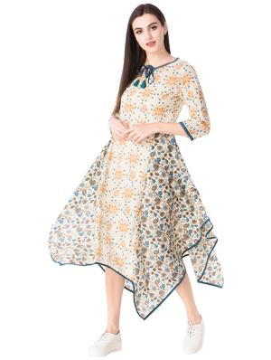 Printed asymmetric dress - 15612646 - Standard Image - 1