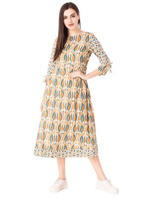 Printed a-line dress - 15612648 - Standard Image - 1