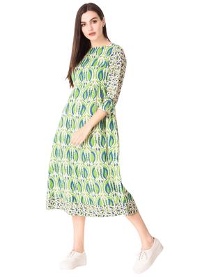 Printed a-line dress - 15612649 - Standard Image - 1