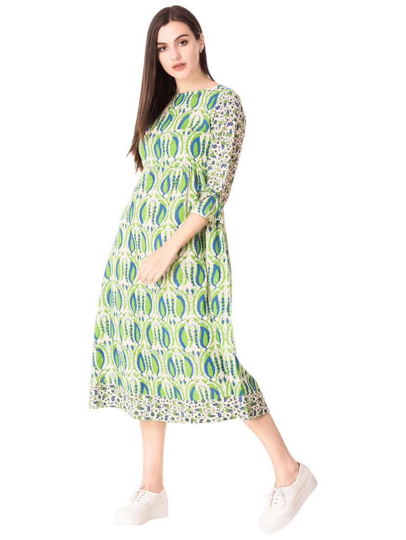 Printed a-line dress - 15612649 - Zoom Image - 1