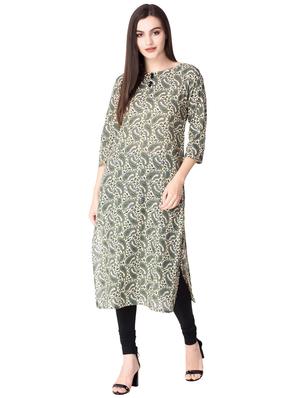 Paisley straight kurta - 15612655 - Standard Image - 1