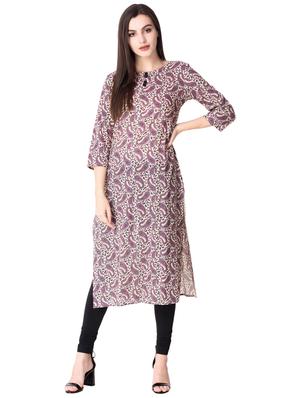 Paisley straight kurta - 15612656 - Standard Image - 1