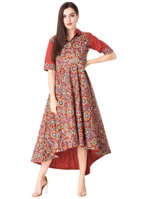 High low kalamkari dress - 15612657 - Standard Image - 1