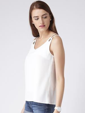 cut out eyelet detail top - 15612677 - Standard Image - 2