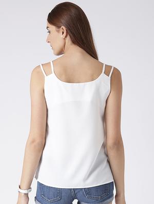 cut out eyelet detail top - 15612677 - Standard Image - 3