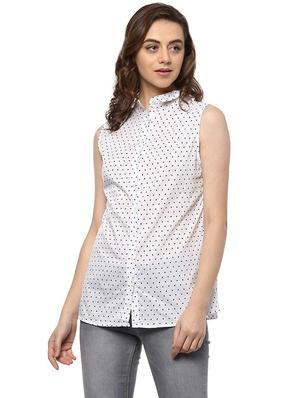 sleeveless peter pan collar shirt - 15612767 - Standard Image - 1