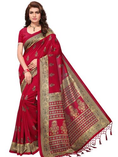 conversational printed mysore silk saree with blouse - 15612807 - Very Small Image - 1