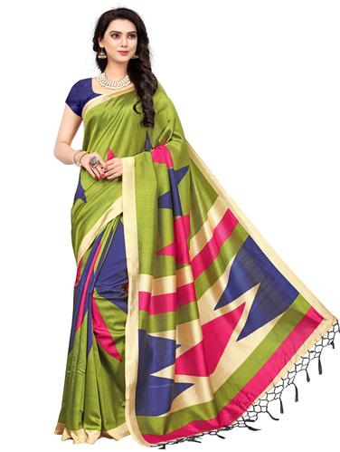geometrical mysore silk saree with blouse - 15612860 - Very Small Image - 1