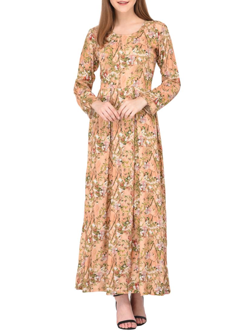 pleated floral maxi dress - 15612873 - Zoom Image - 1