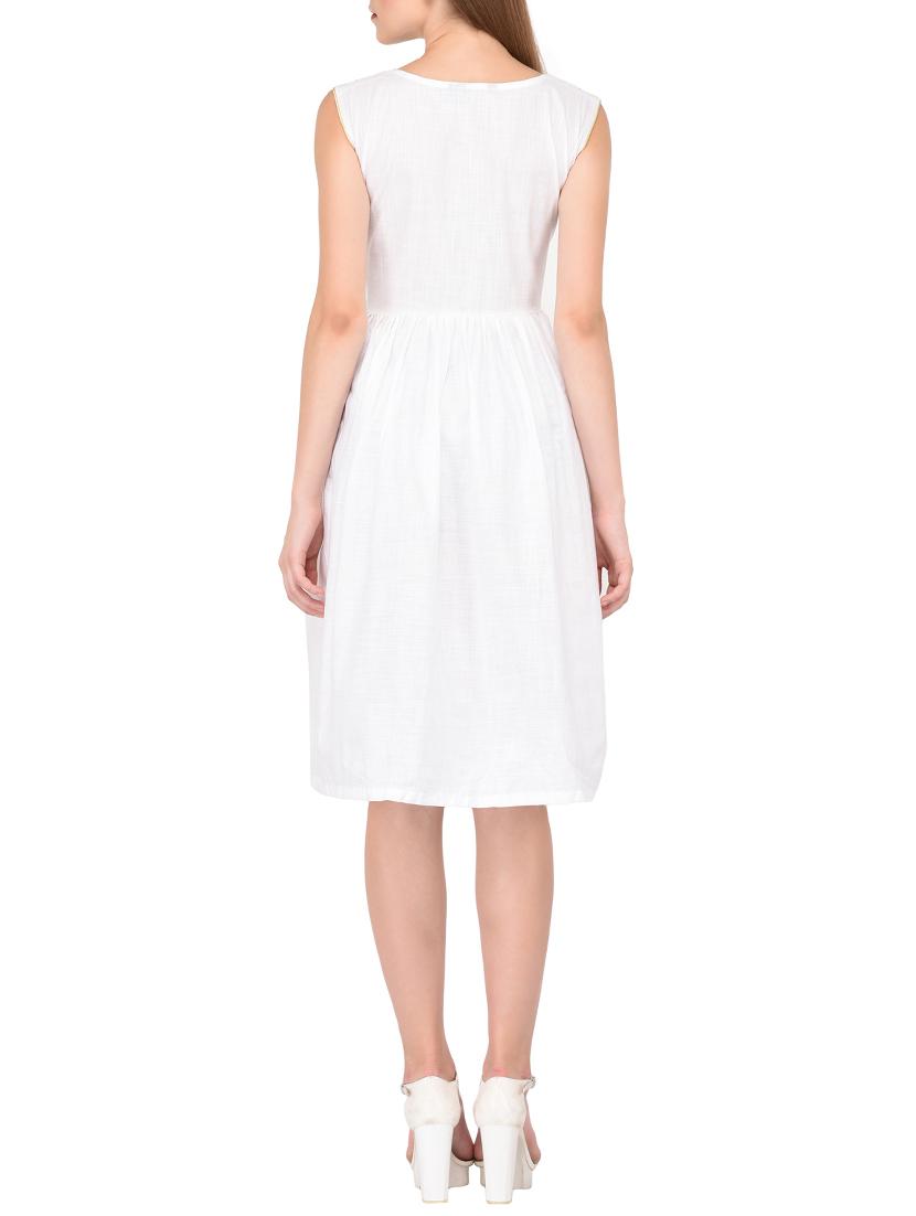 tasseled detail a-line dress - 15612876 - Zoom Image - 3
