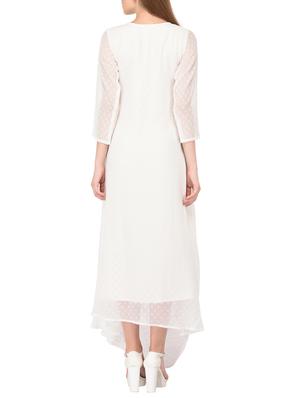 keyhole neck cowl drape asymmetric dress - 15612884 - Standard Image - 3