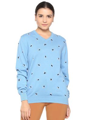 v neck ribbed edge pullover - 15612966 - Standard Image - 1
