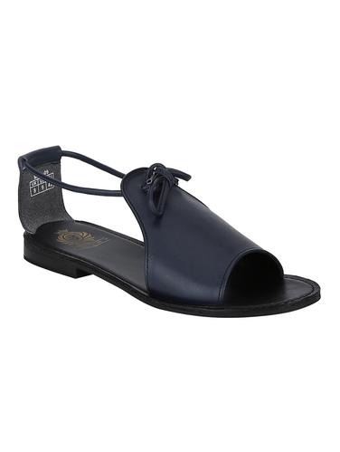 black Leather back strap sandals - 15613033 - Very Small Image - 1