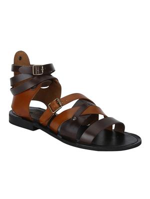brown Leather back strap sandals - 15613039 - Standard Image - 1